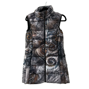 NWT Dolcezza puffer vest XS Simply Art “Triskelion”